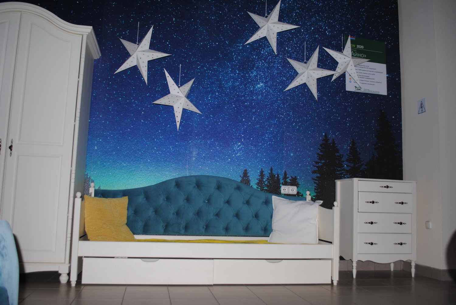 Тахта Айно №8 с мягким изголовьем  с ящиками 800х2000