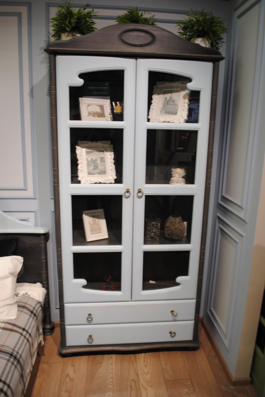   Шкаф с 2 ящиками с полками книжный Айно №1  