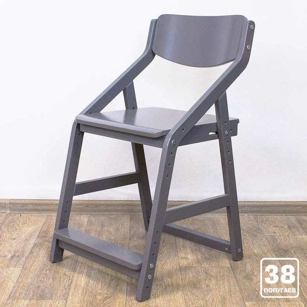 Стул  Rabbit   Wood серый  