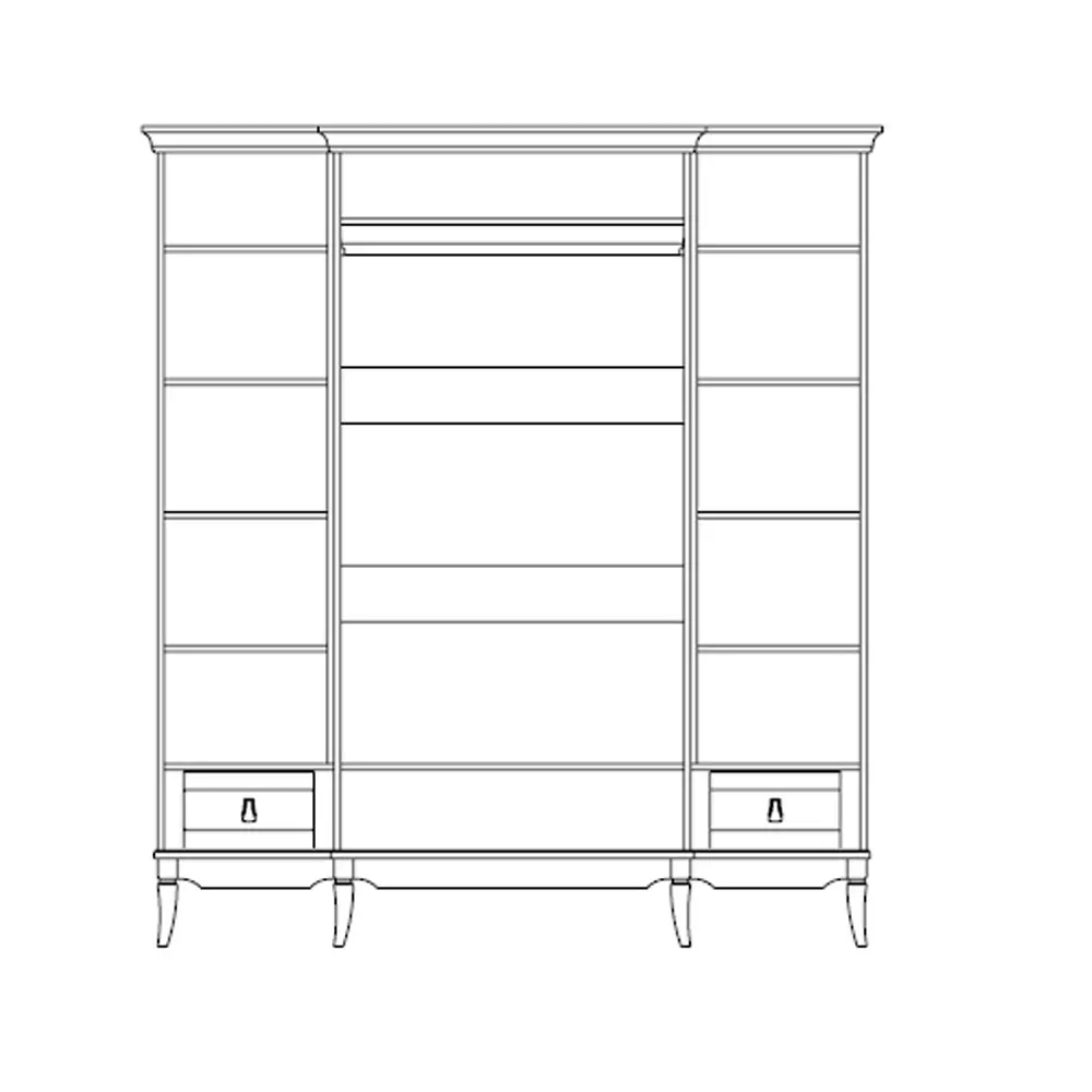 Шкаф Талья для платья и белья ГМ 6554-10, капри/натуральный дуб