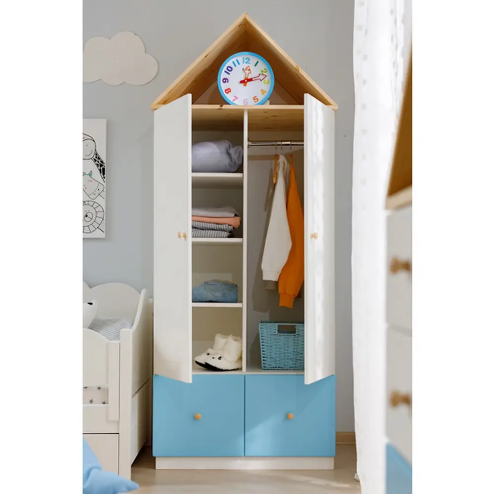 Шкаф белый с 2 ящиками ТК №5 2-ств.