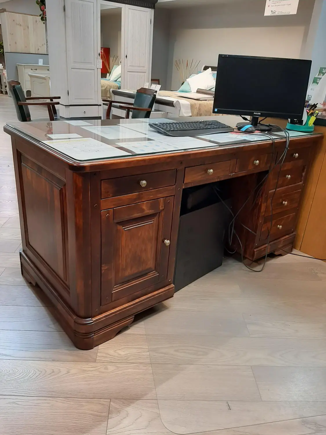 Стол с ящиками Луи Филипп письменный ОВ 03