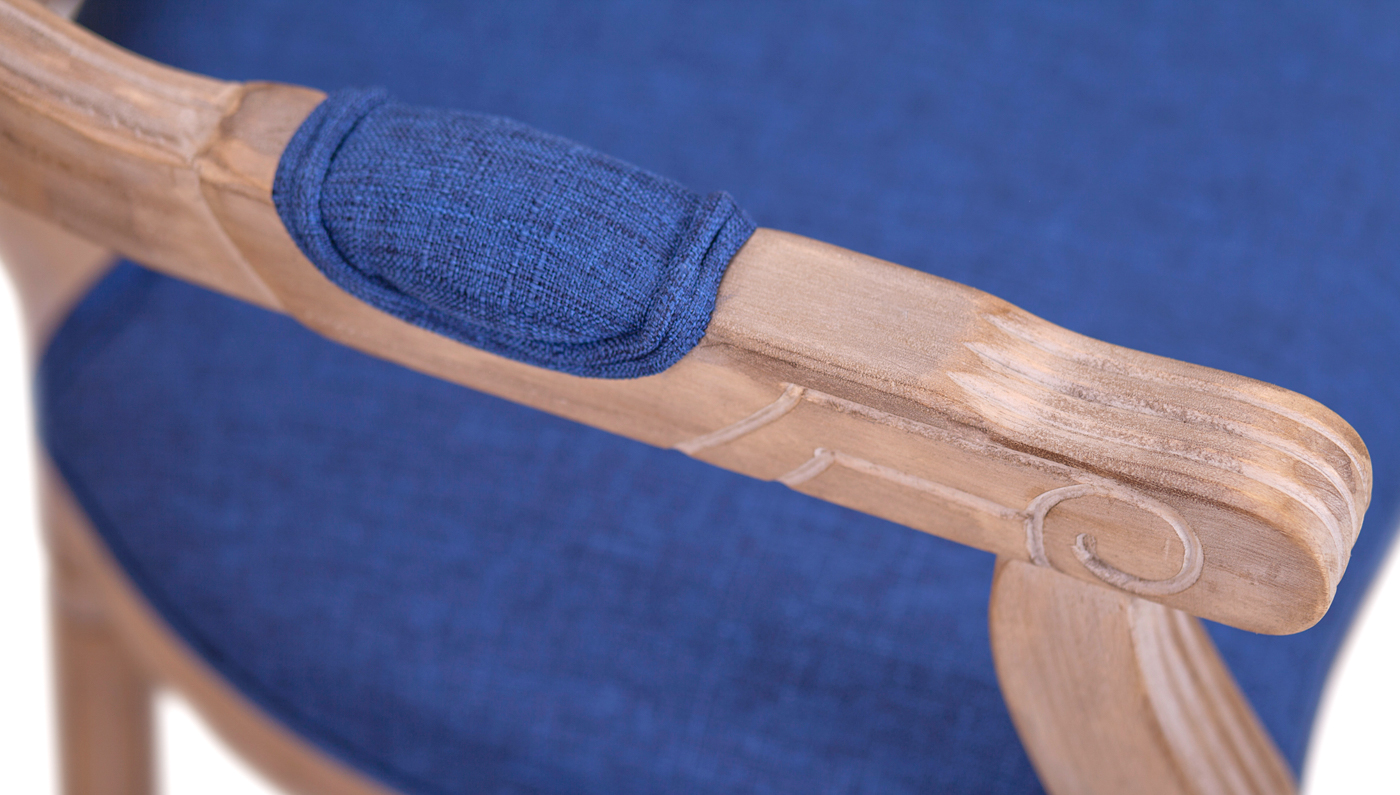 Мягкий стул с подлокотниками Volker Arm Original Blue