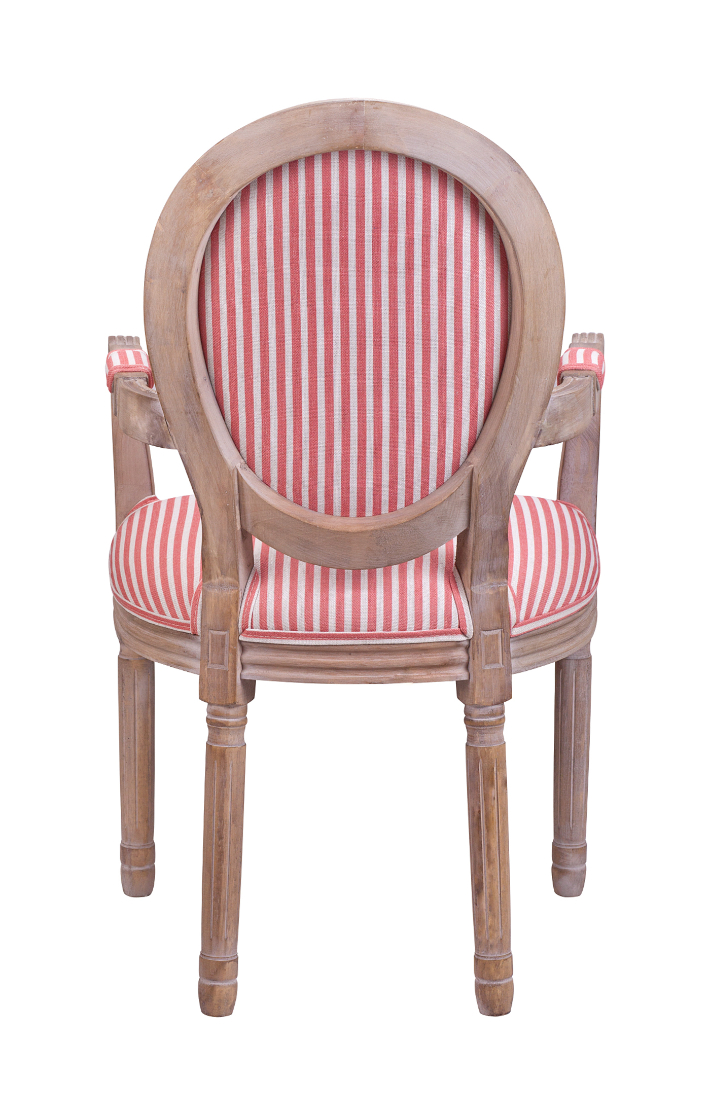 Мягкий стул с подлокотниками Volker Arm Pink Pinstripe