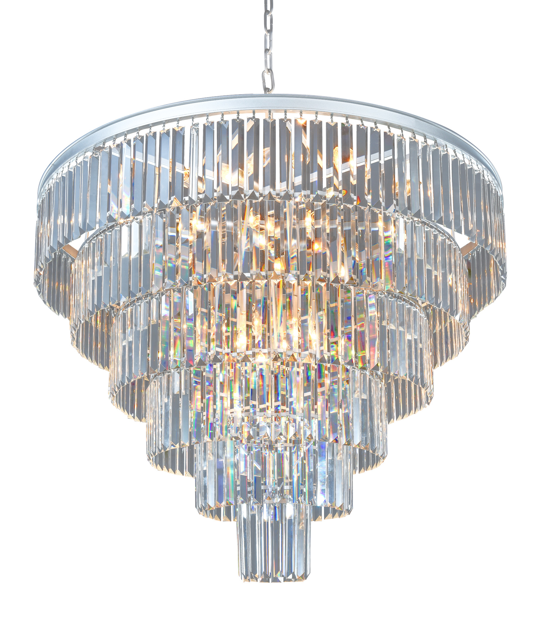 Люстра Odeon 6 Rings Silver