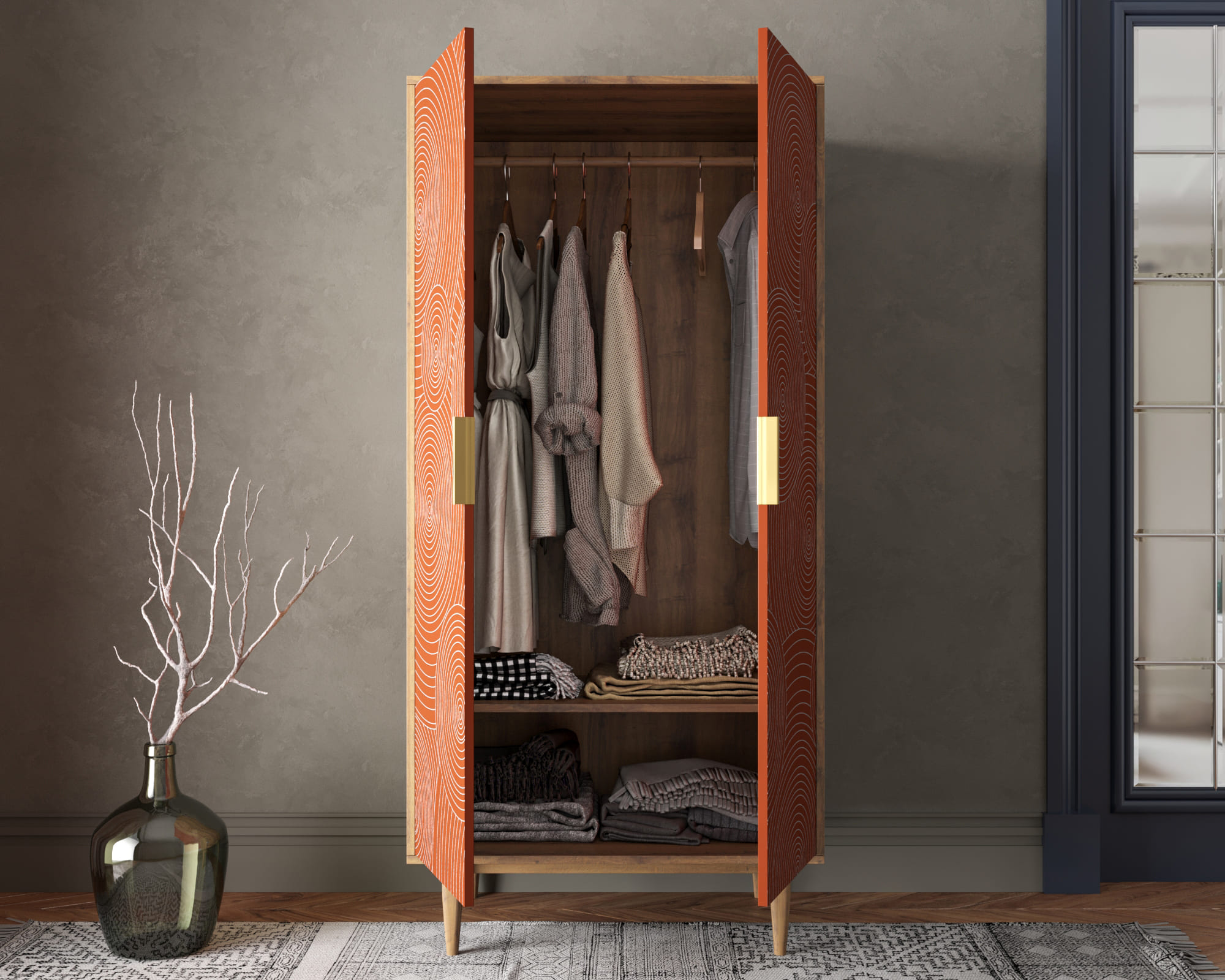 Шкаф малый двухстворчатый "Line" R24