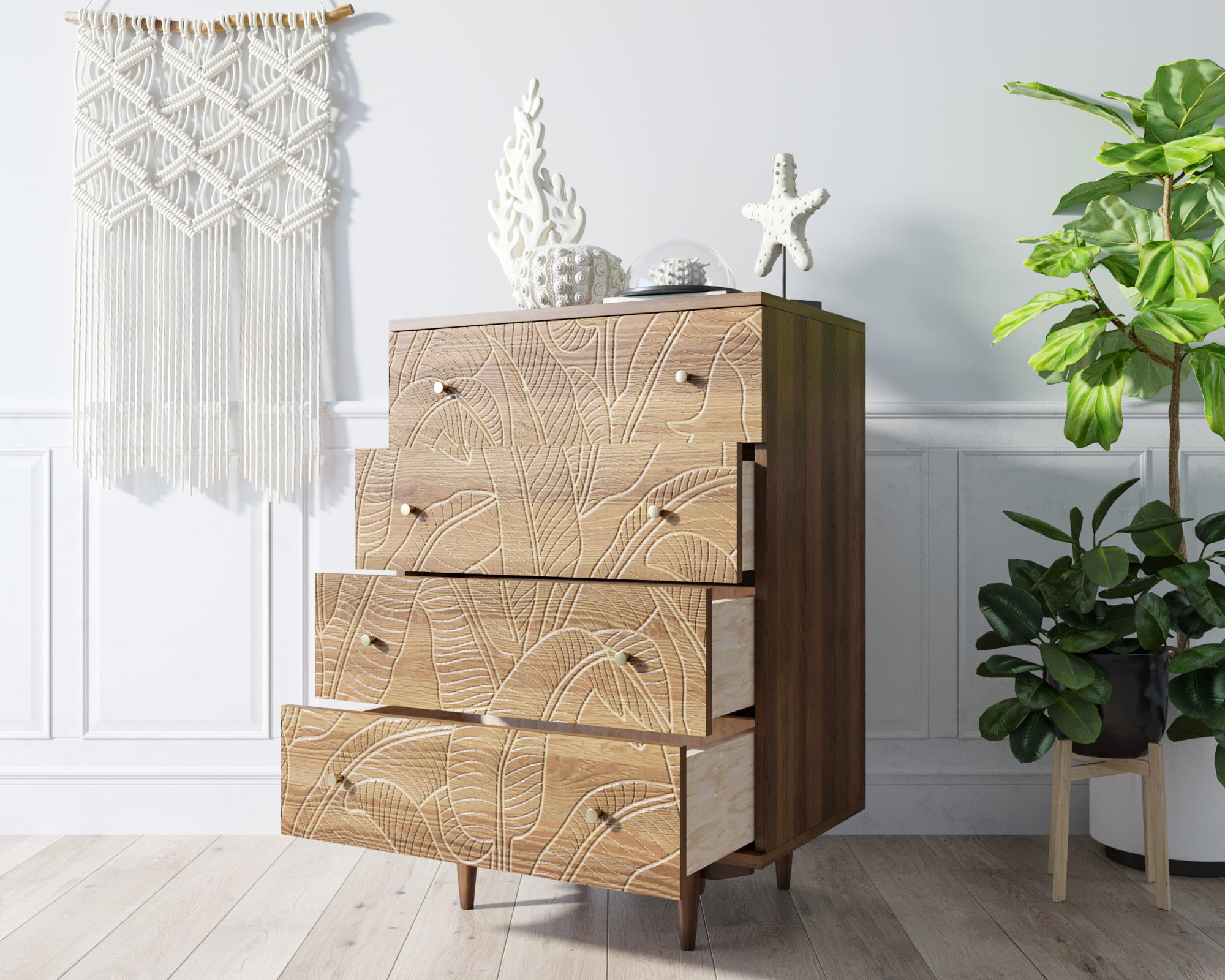 Комод "Boho" на 4 ящика джангл