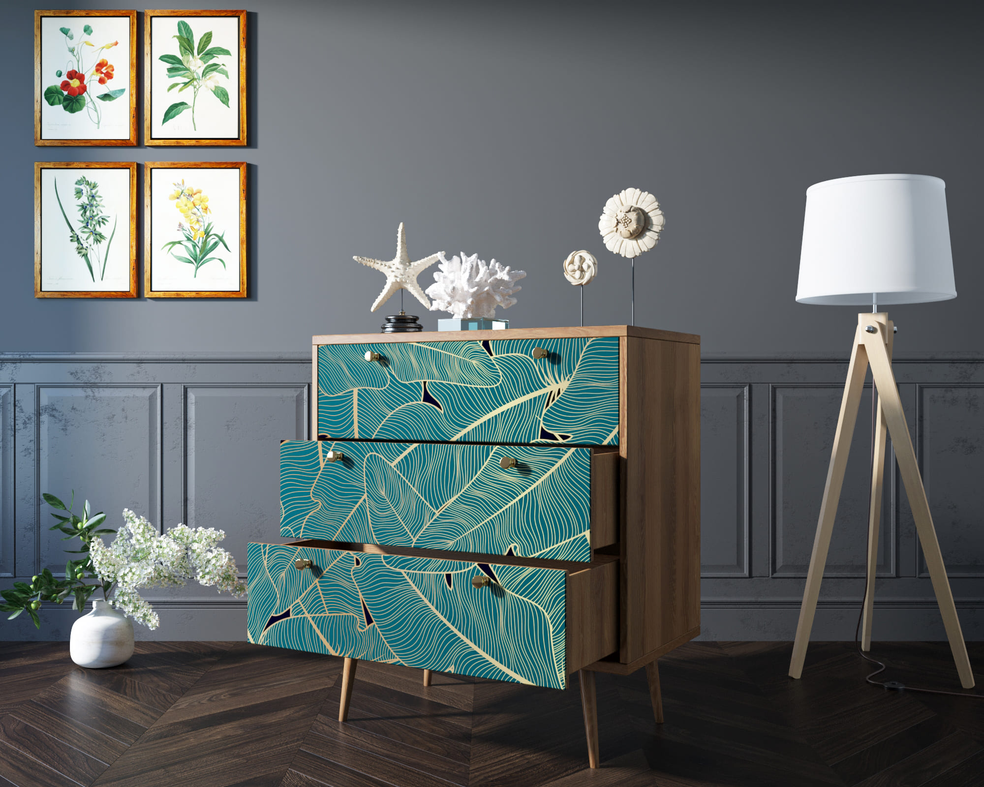 Комод с 3 ящиками дерево "Berber"