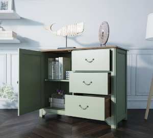 Комод массив дерева Olivia на 3 ящика с дверкой