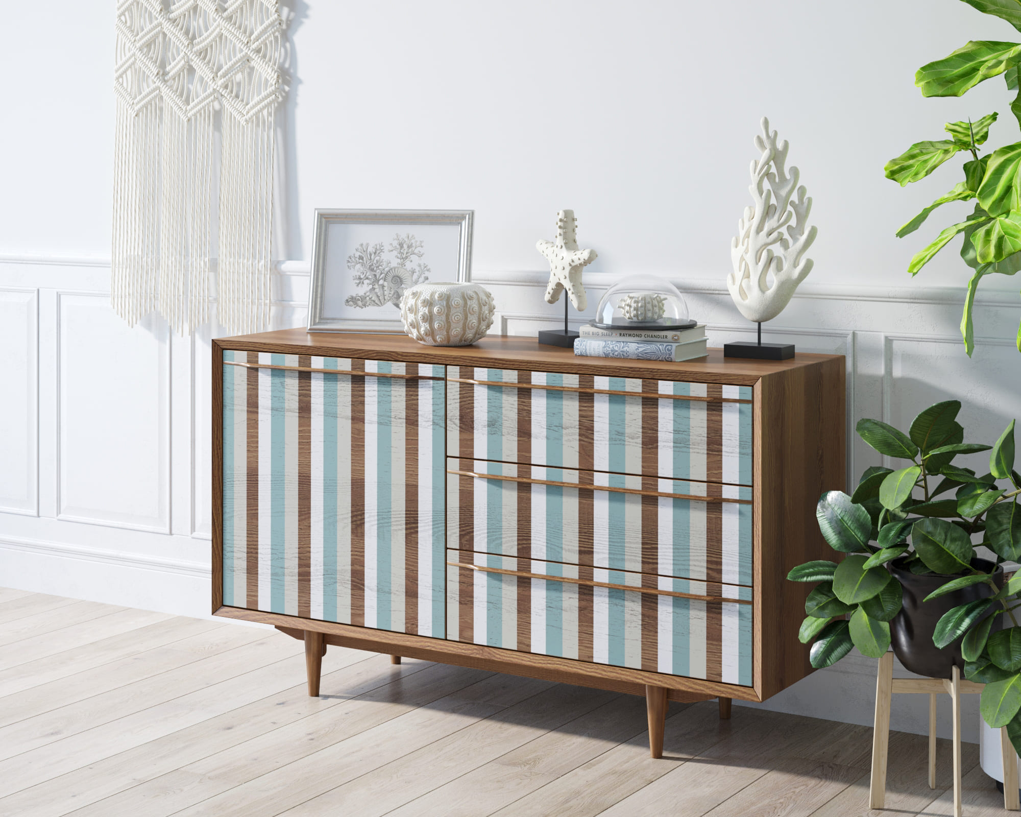 Комод "Bruni print 1" с ящиками и дверкой