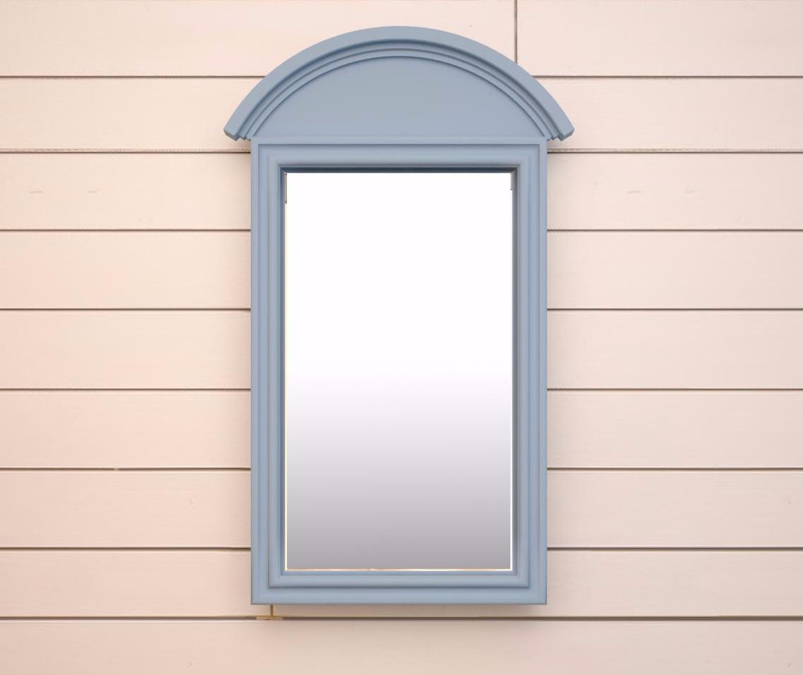 Зеркало дерево "Leontina Blue" прямоугольное