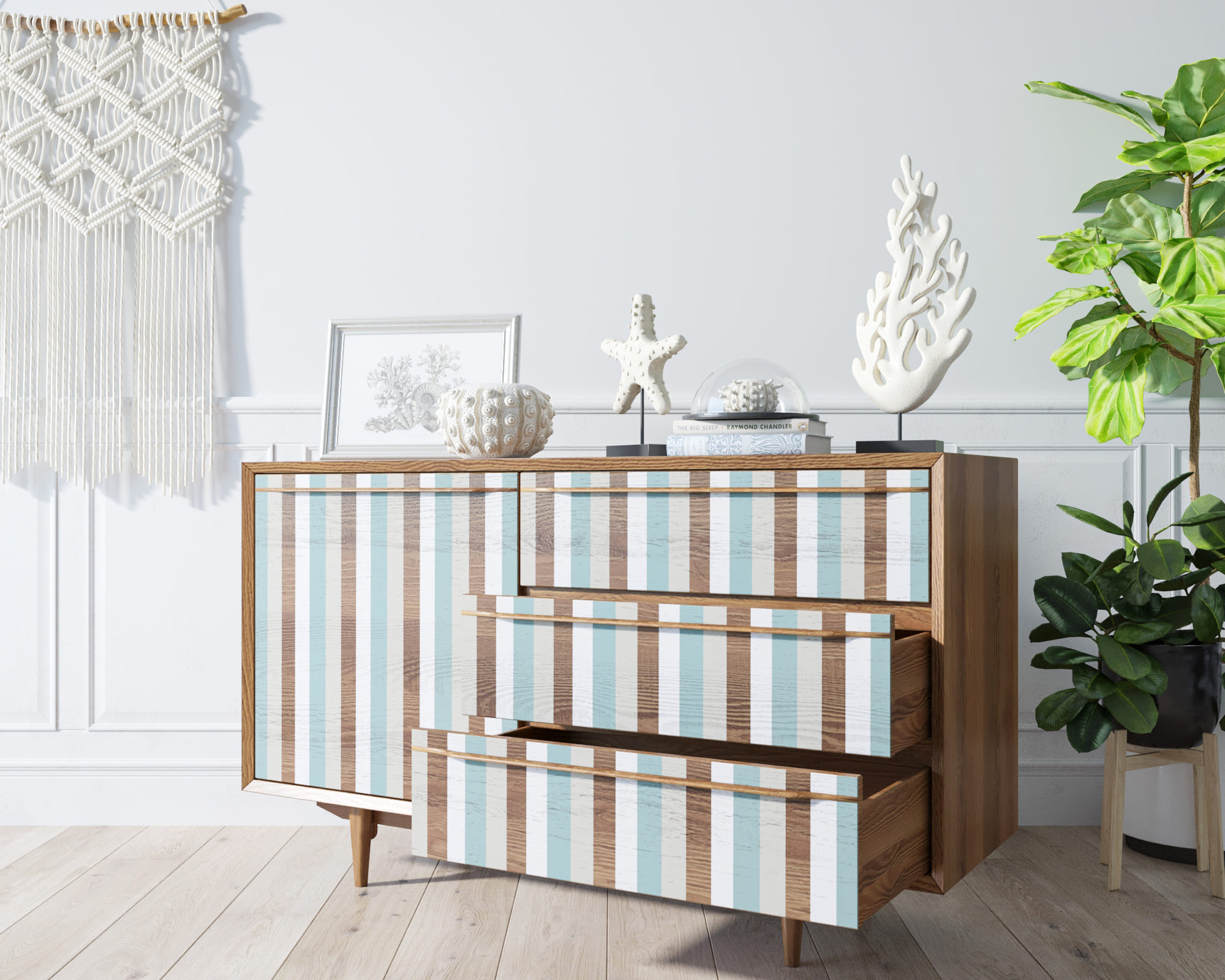 Комод "Bruni print 1" с ящиками и дверкой