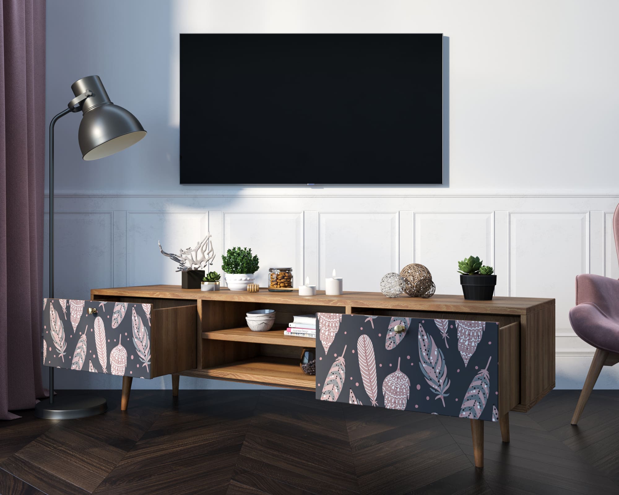 Комод "Berber" с нишей низкий под TV