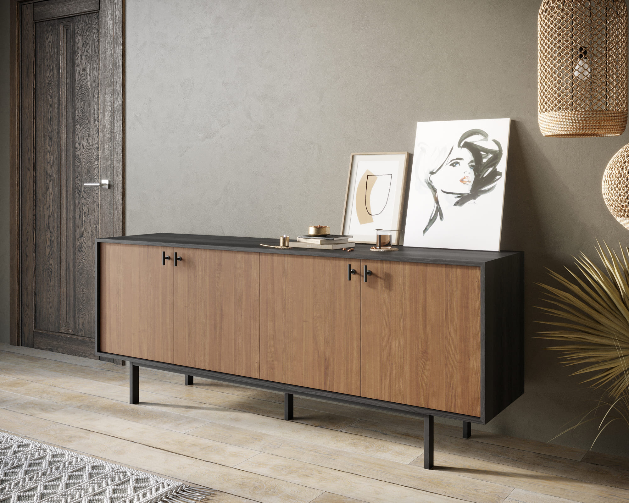 Комод с четыремя дверками "Emerson"