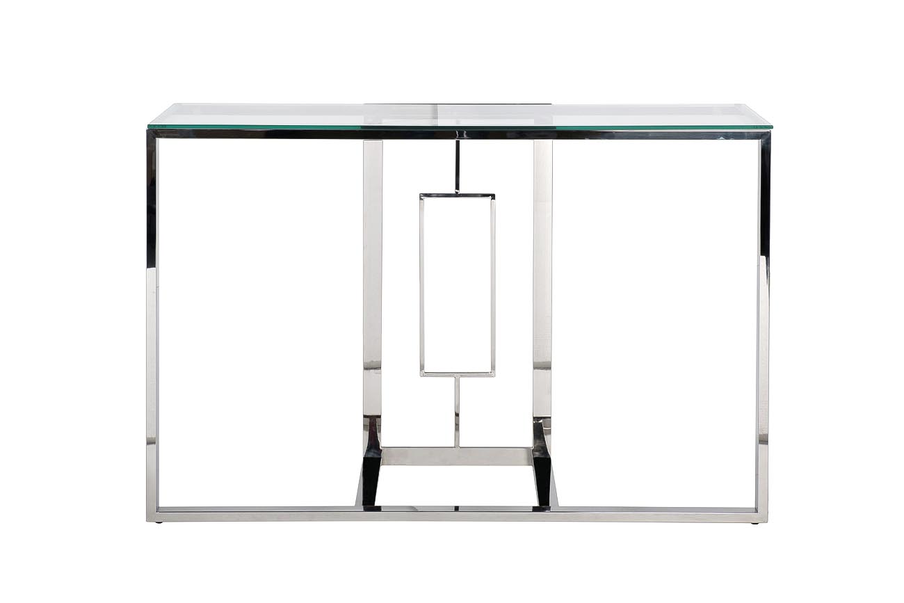 47ED-CST067 Консоль прозрачное стекло/ хром 
