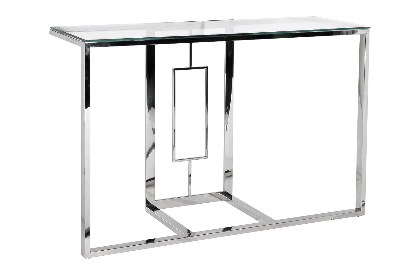 47ED-CST067 Консоль прозрачное стекло/ хром 