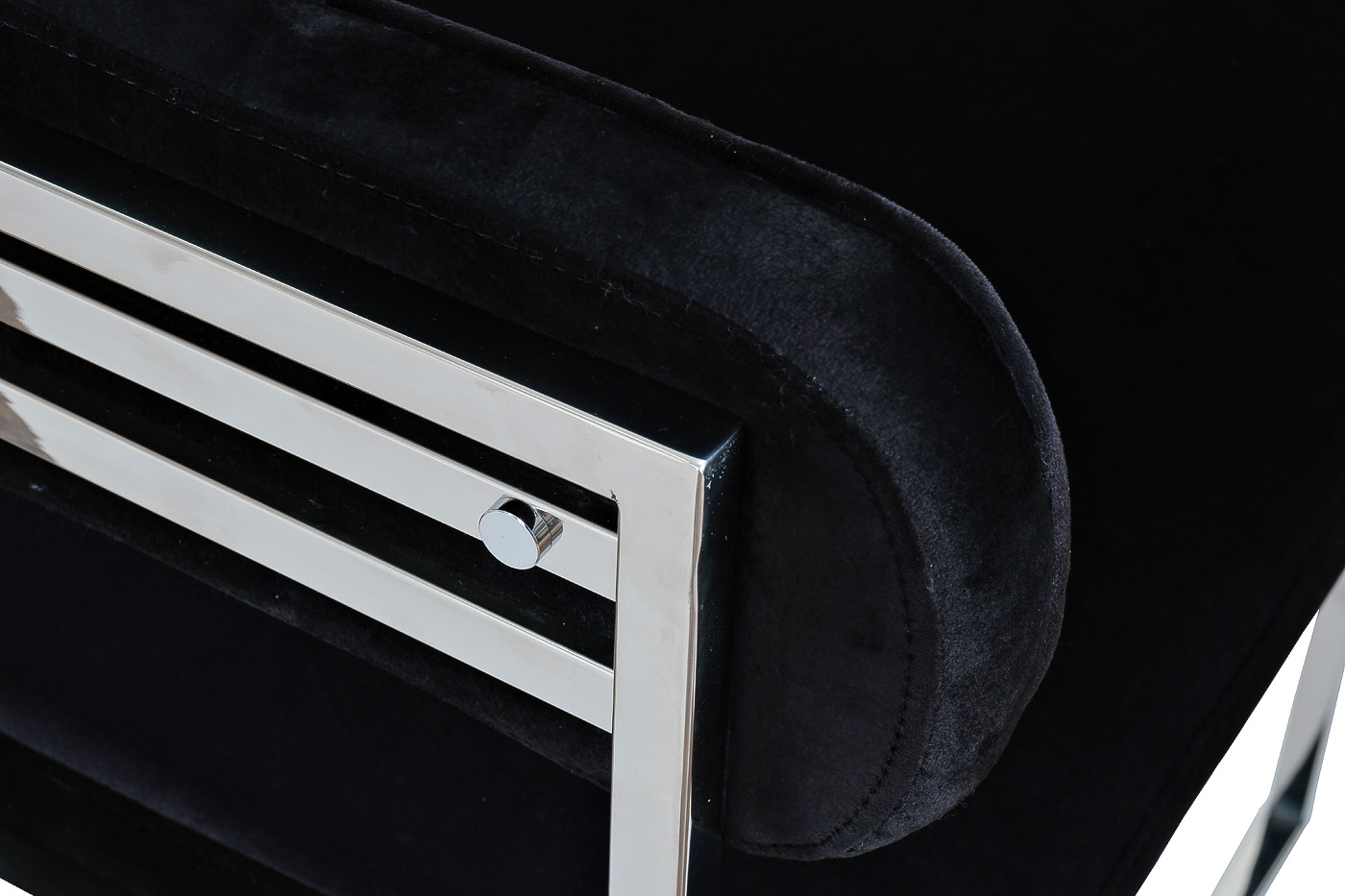 GY-8504STUL-CHERN Стул велюр черный/хром 