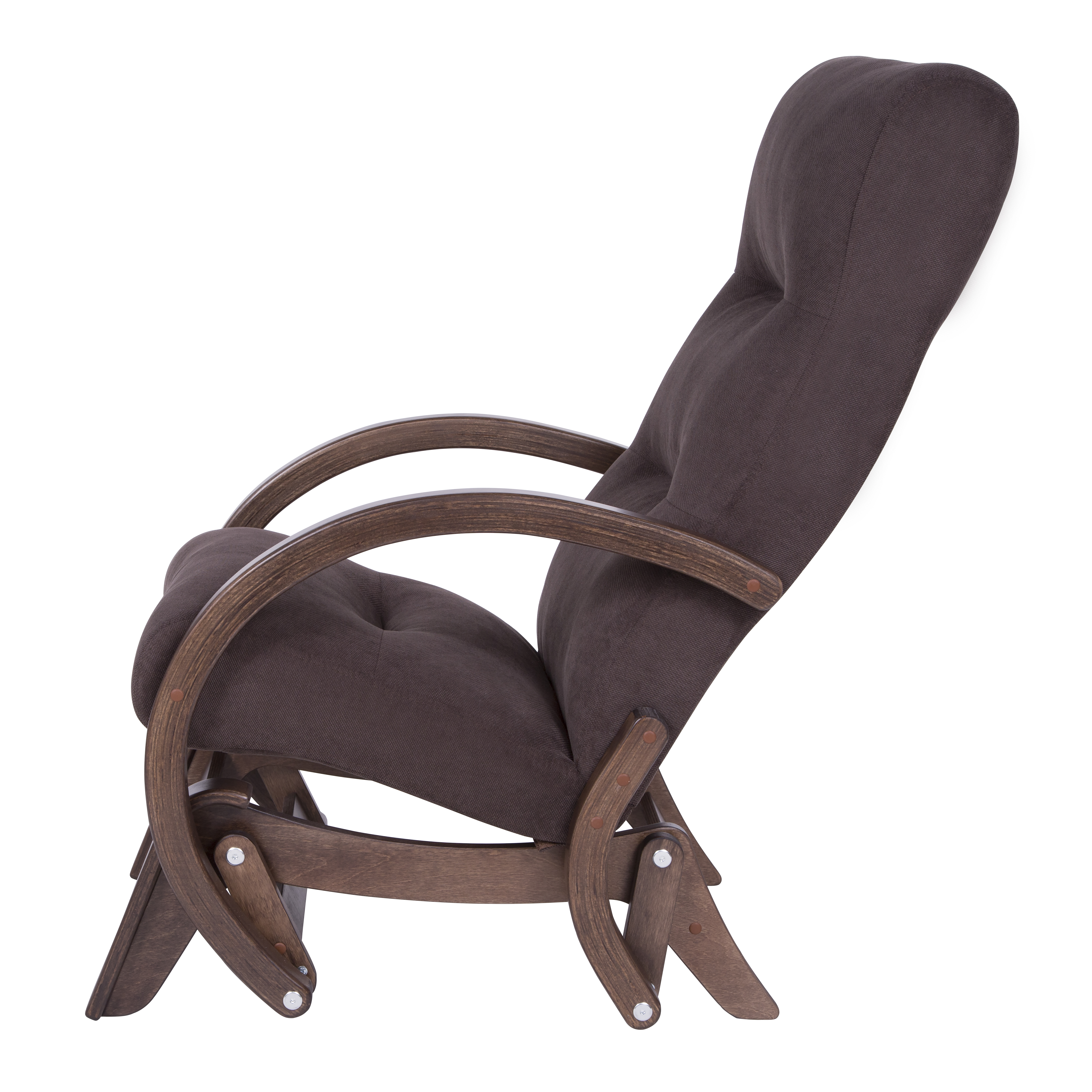 кресло-качалка глайдер Мэтисон  Грей браун каркас  Орех
