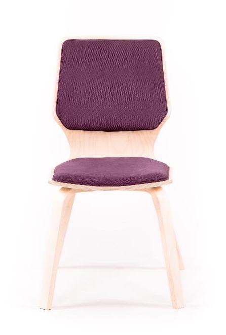 стул Бертран  Лиловый каркас  Берёза белая