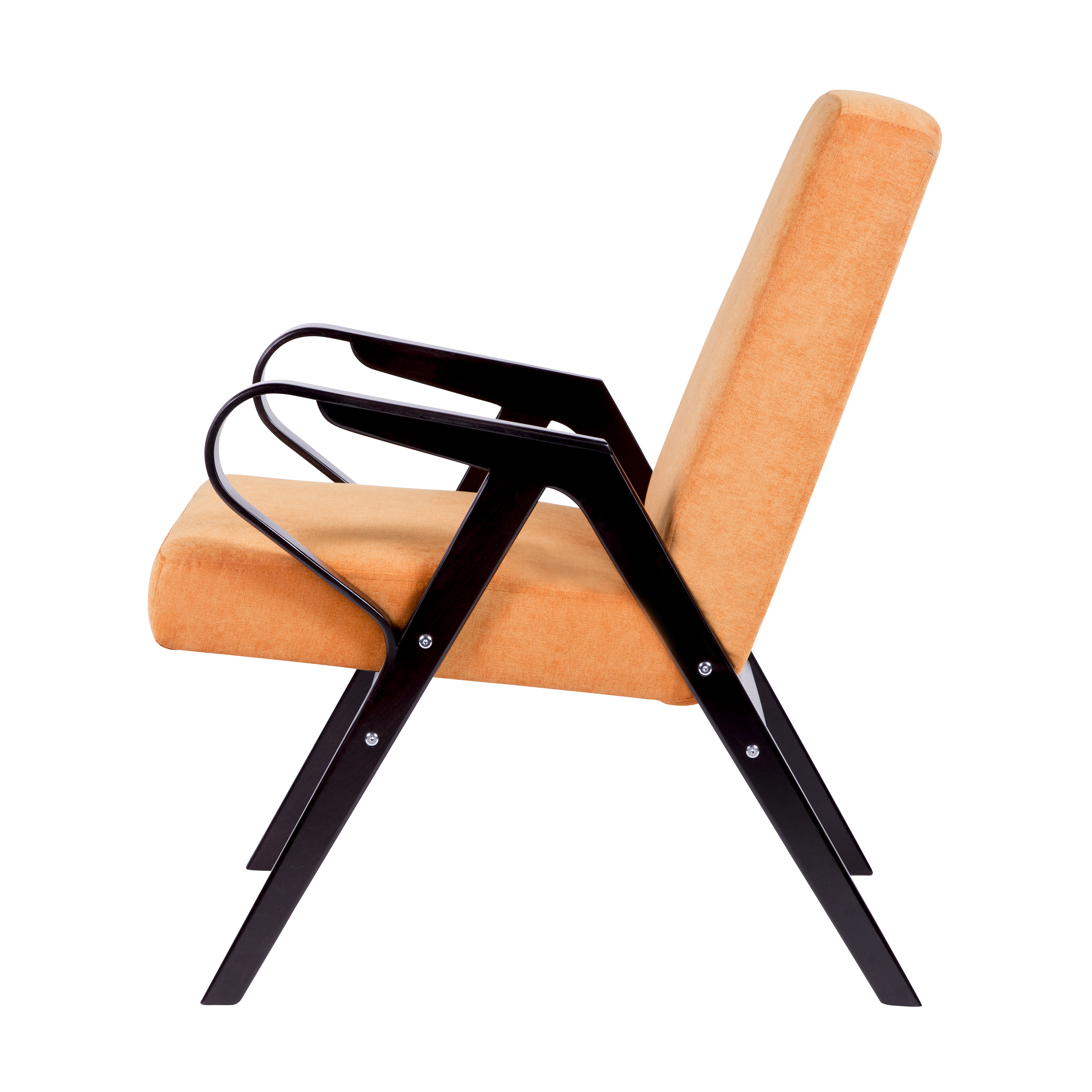 кресло Форест Вельвет Люкс 72 - оранжевый каркас Венге структура