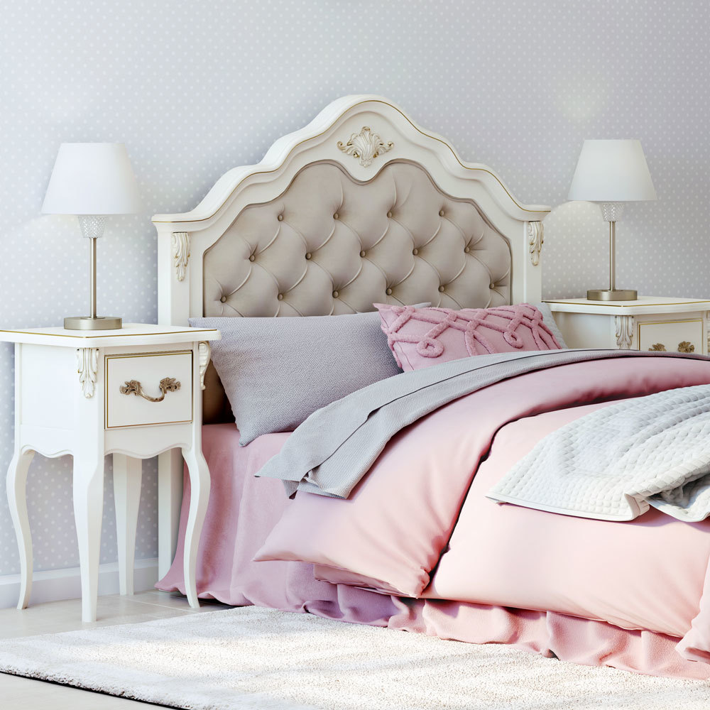 Кровать с мягким изголовьем 120*200 