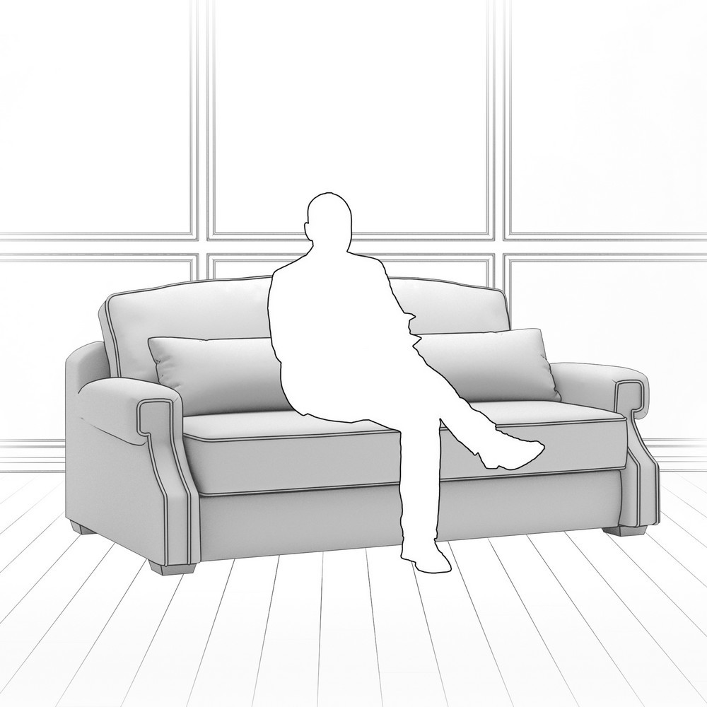 Диван Quadra (с механизмом) DQo-I-180-K03-Ka-B18