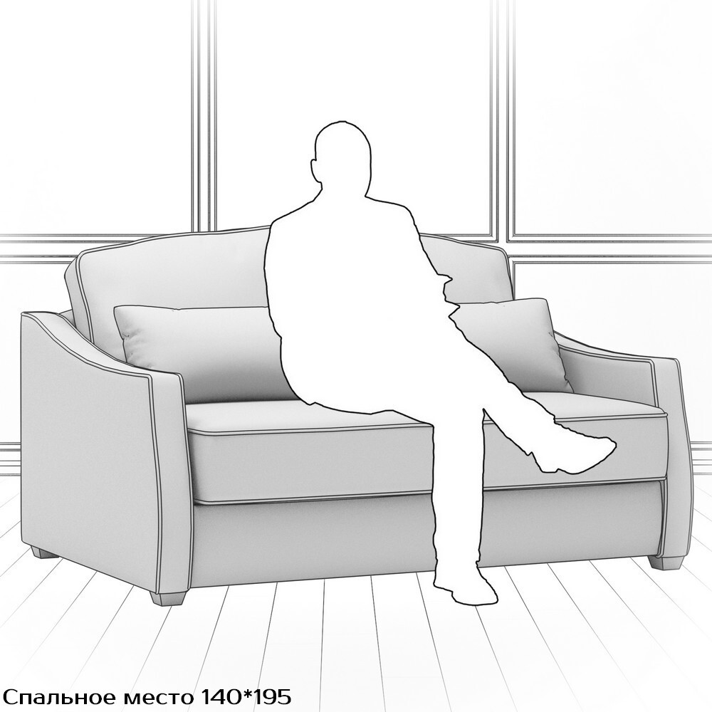 Диван Infante DIf-I-160-K03-KaB39-E03