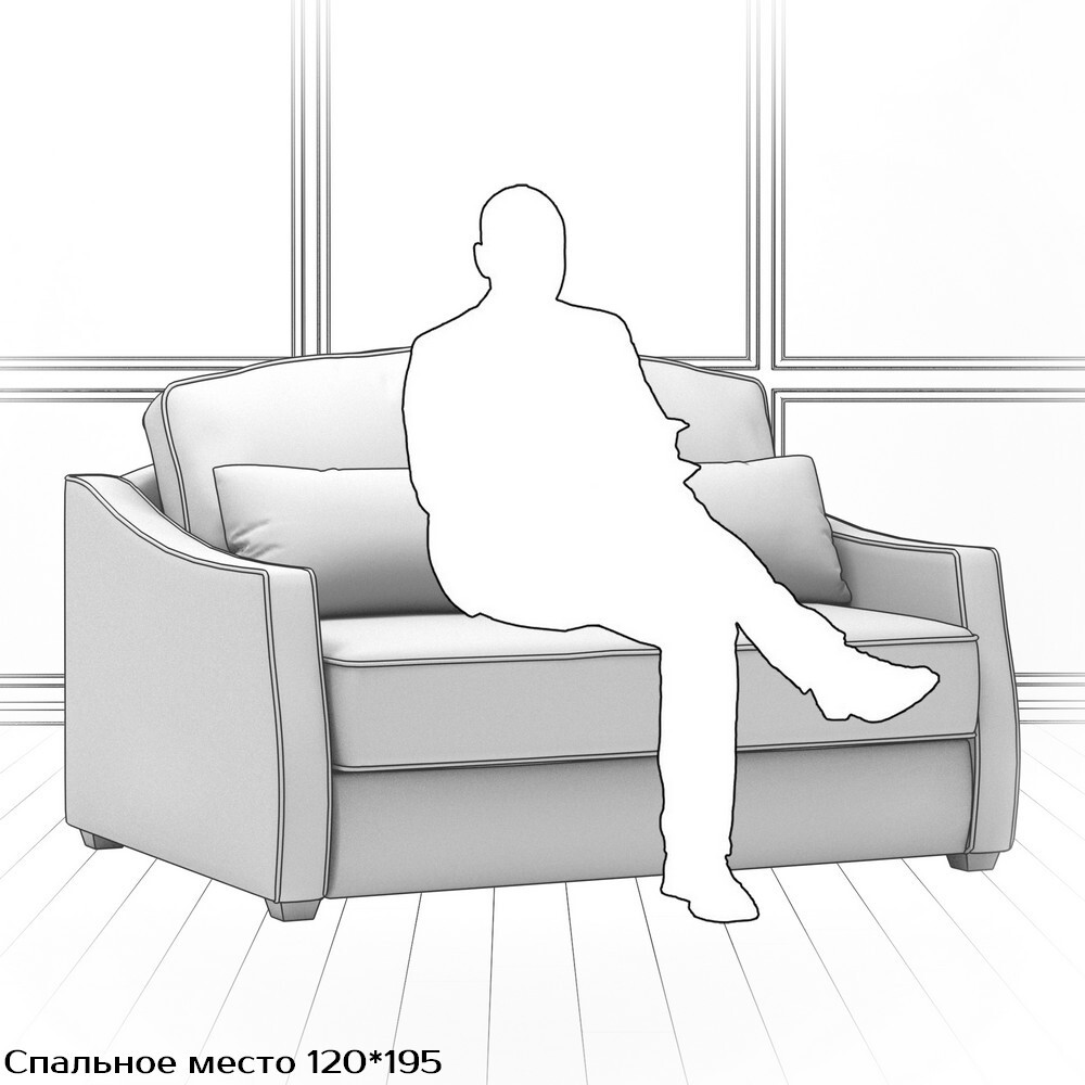 Диван Infante DIf-I-160-K03-KaB03-E30