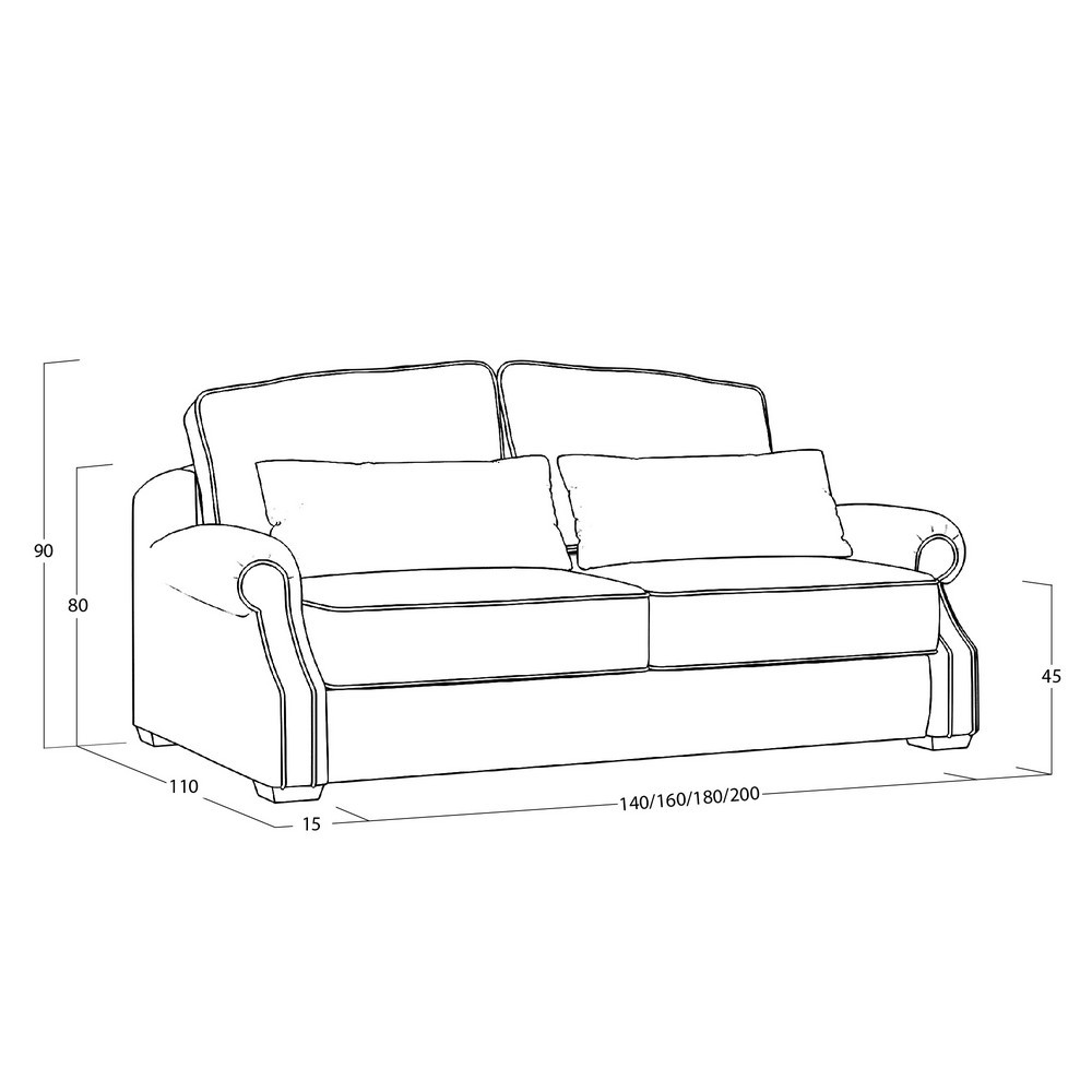 Диван Kane (с механизмом) DKa-I-180-K03-KaB40-0108.01