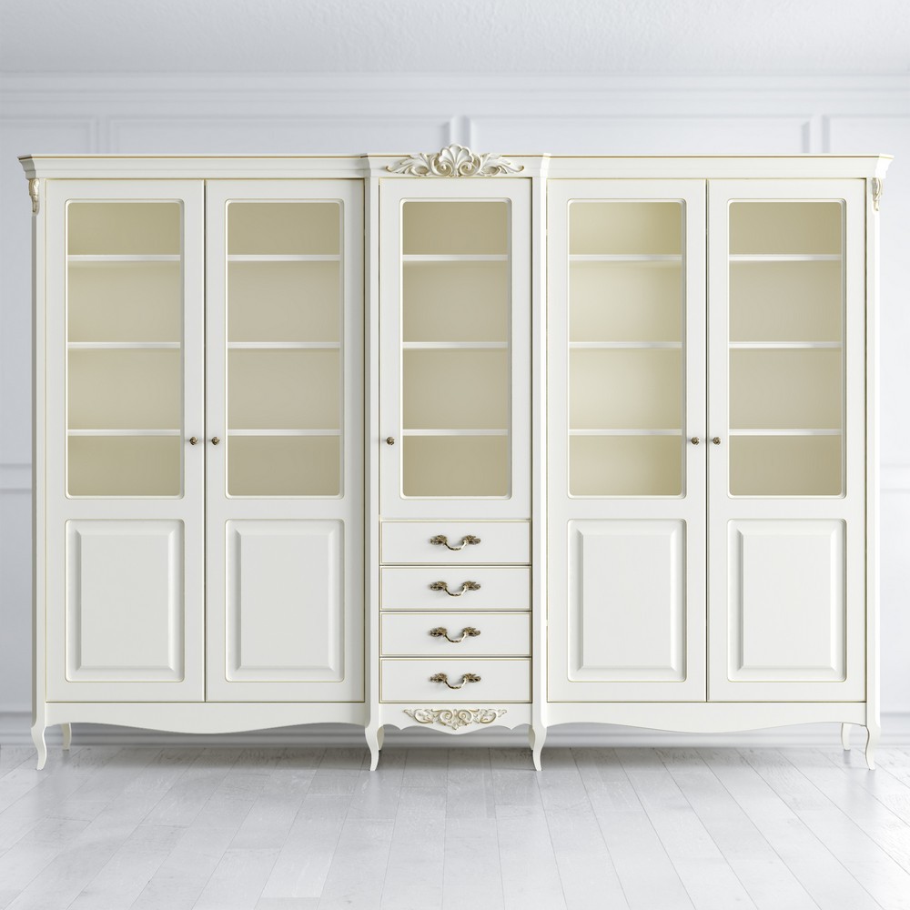 Библиотека 5 дверей с ящиками 