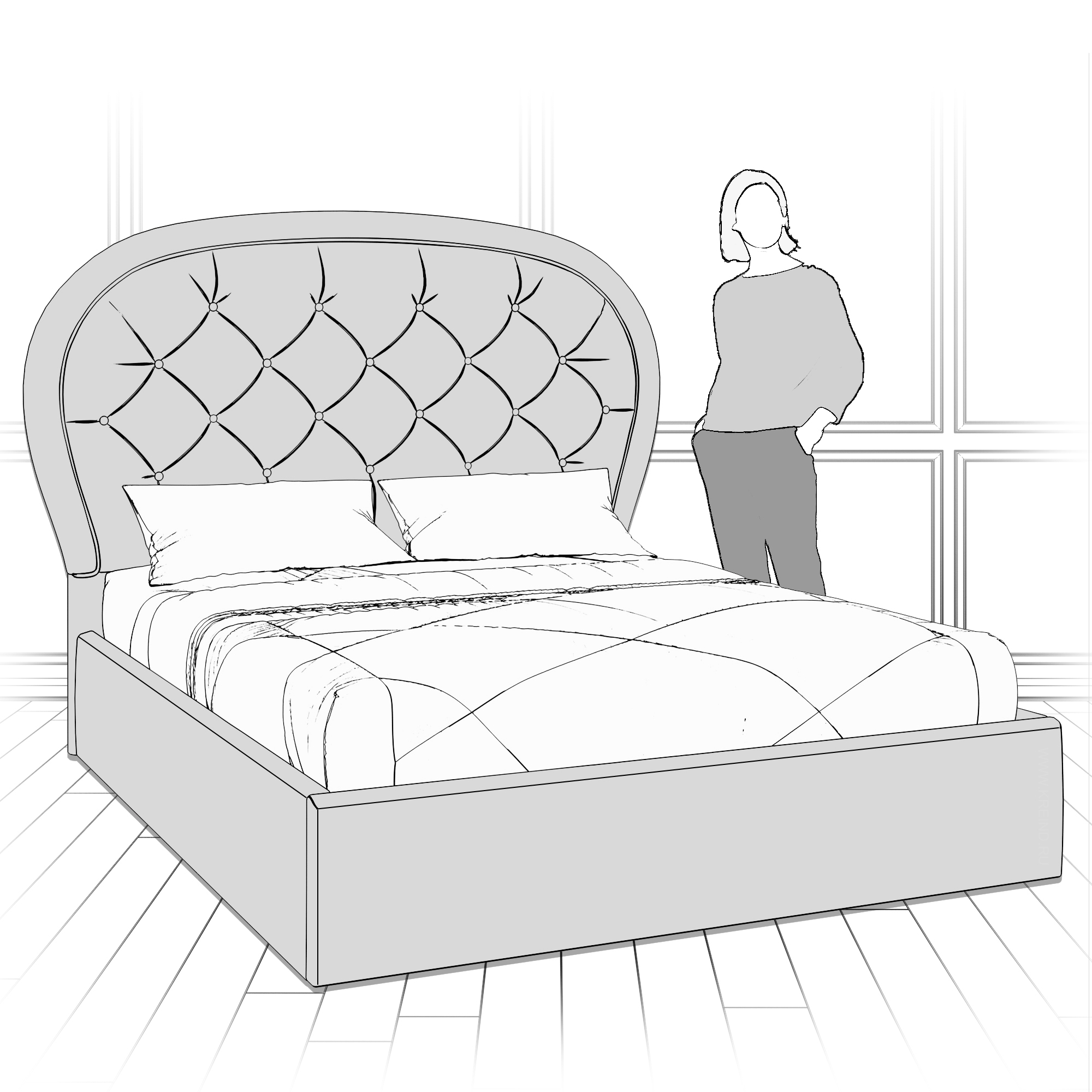 Кровать с подъемным механизмом K50-1600-B18