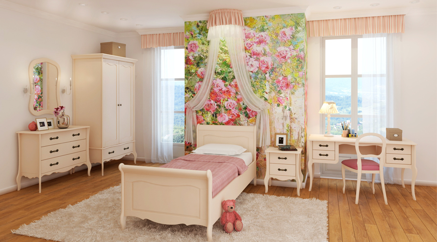 Стол ЛеБо письменный бежевый воск