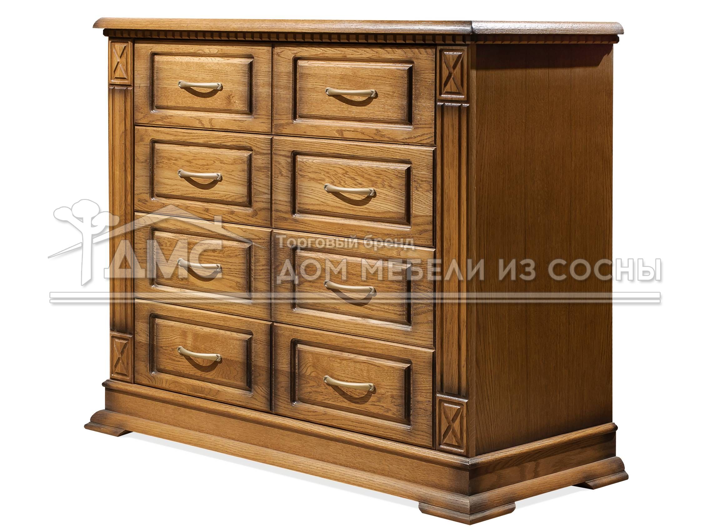 Комод с 8 ящиками сосна Флоренция