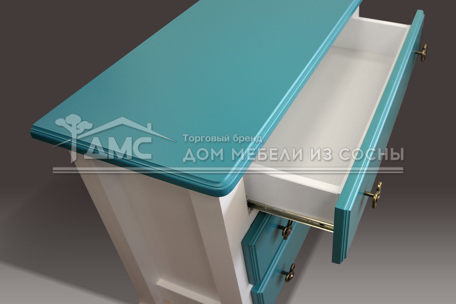 Комод с 3 ящиками массив сосны Прованс Скай