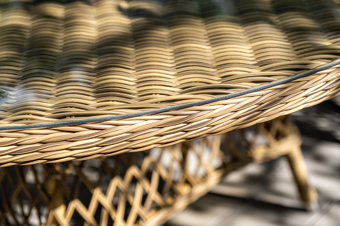 "Эспреззо–150 L" обеденная группа плетеная, цвет соломенный