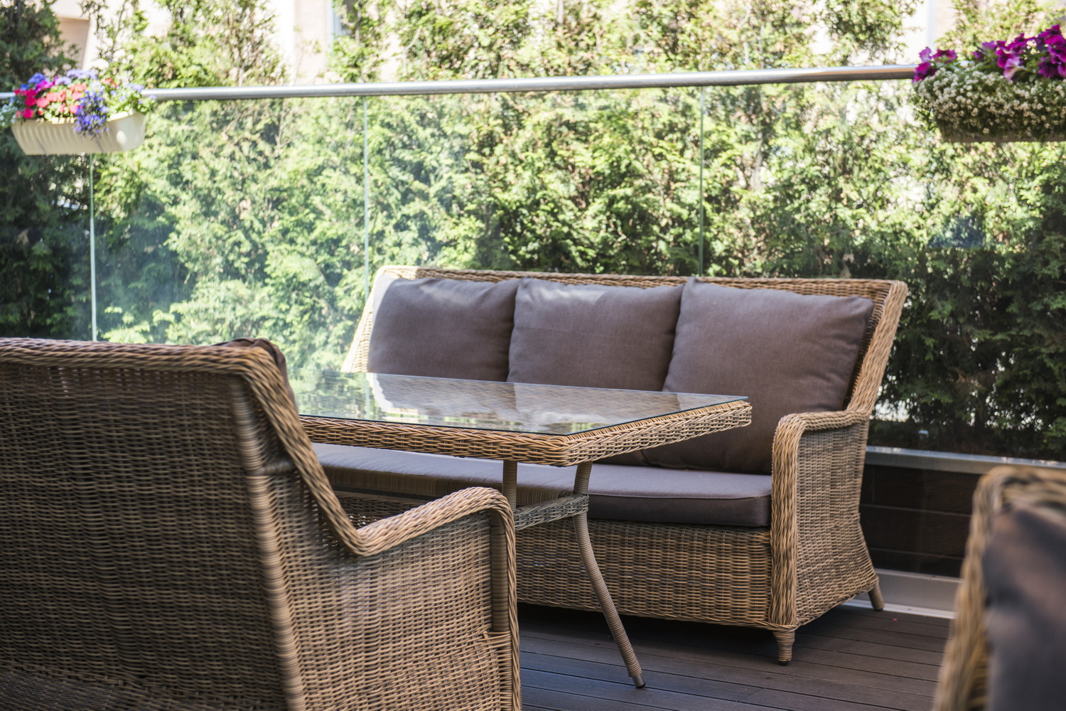 "Глиссандо" лаунж-зона из искусственного ротанга, цвет соломенный