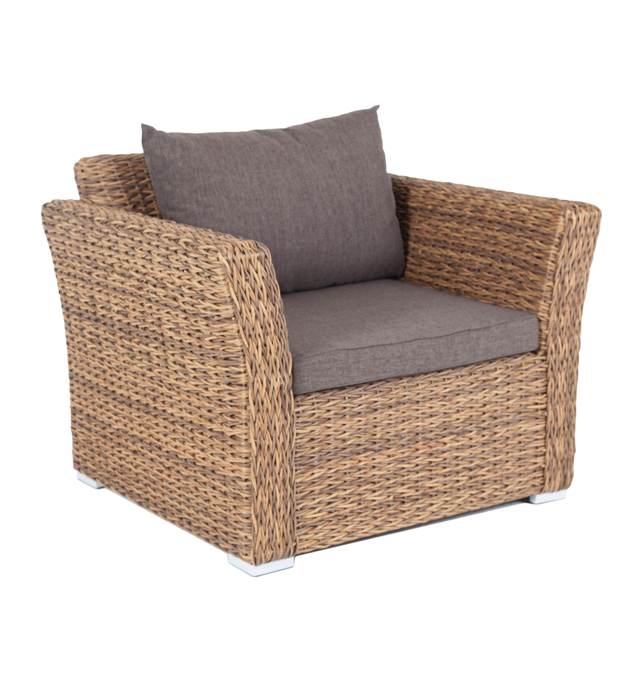 "Капучино" кресло из искусственного ротанга (гиацинт), цвет соломенный