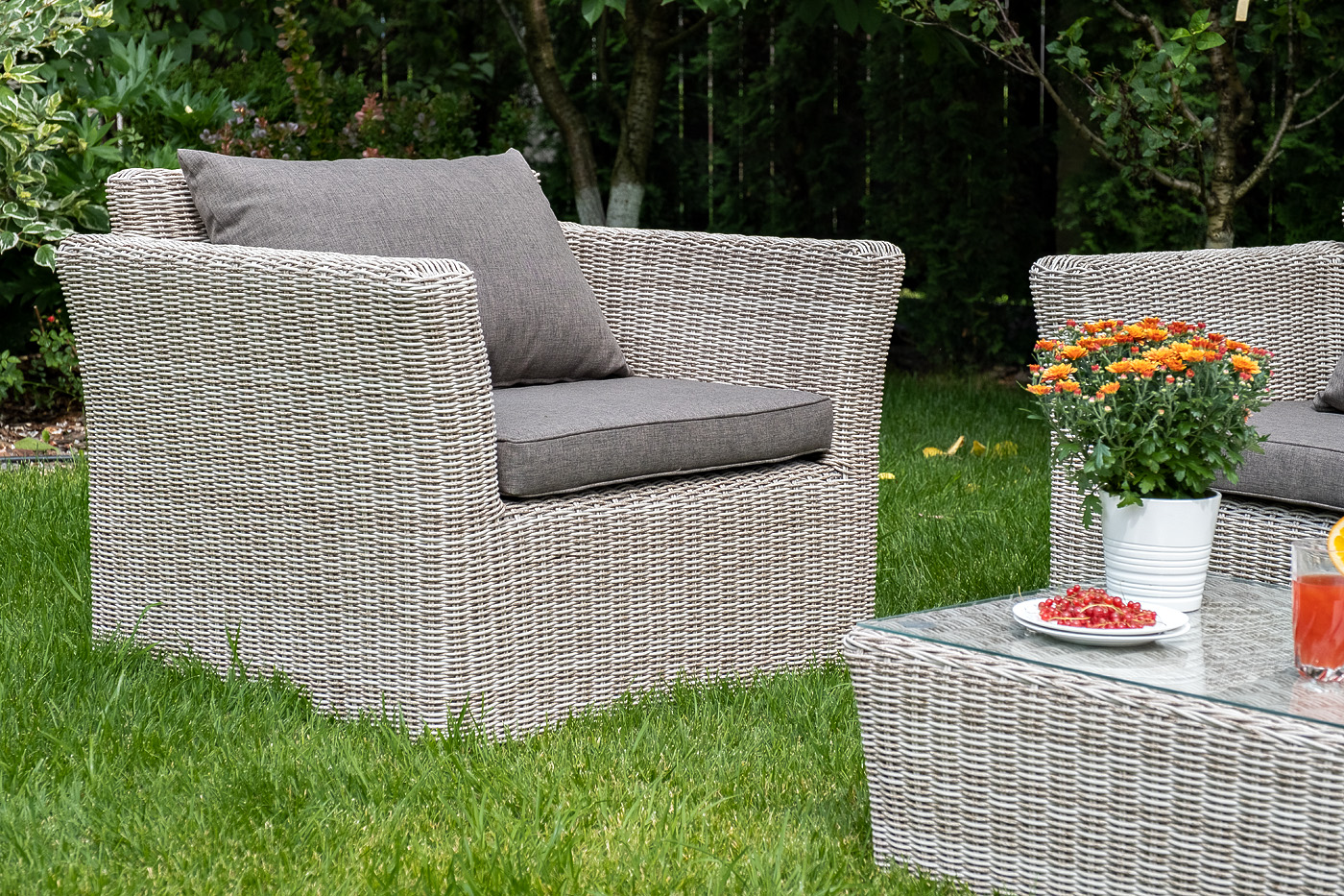 "Капуто" кресло из искусственного ротанга, цвет бежевый