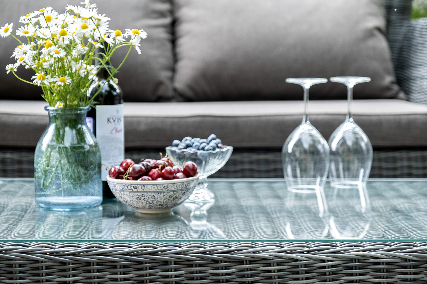 "Капуто" лаунж-зона из искусственного ротанга, цвет графит