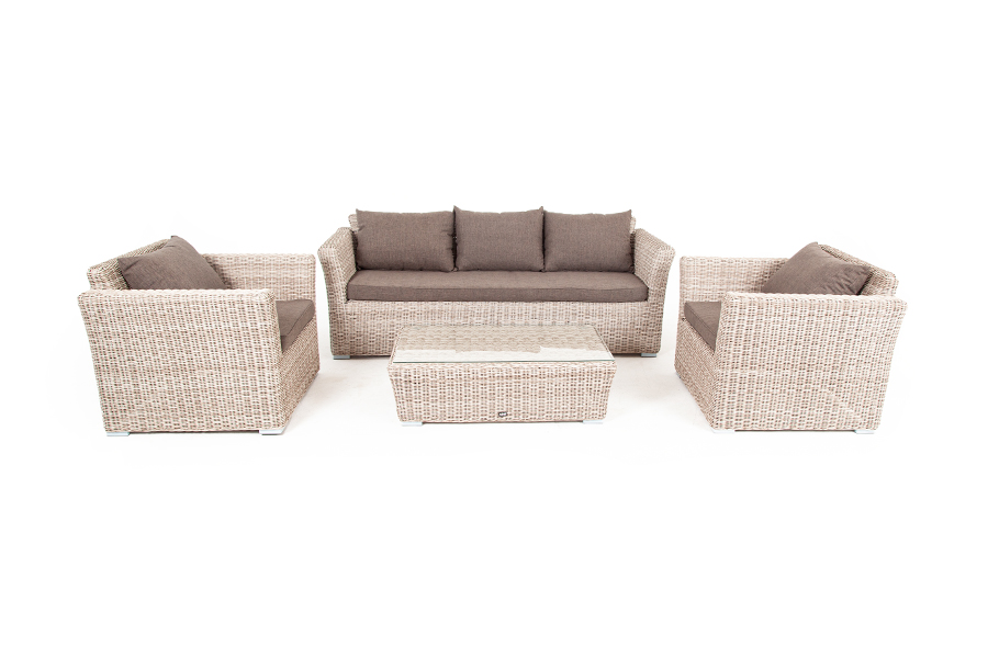 "Каприоли" лаунж-зона из искусственного ротанга, цвет коричневый