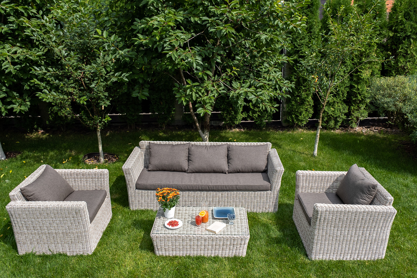 "Капуто" лаунж-зона из искусственного ротанга, цвет бежевый