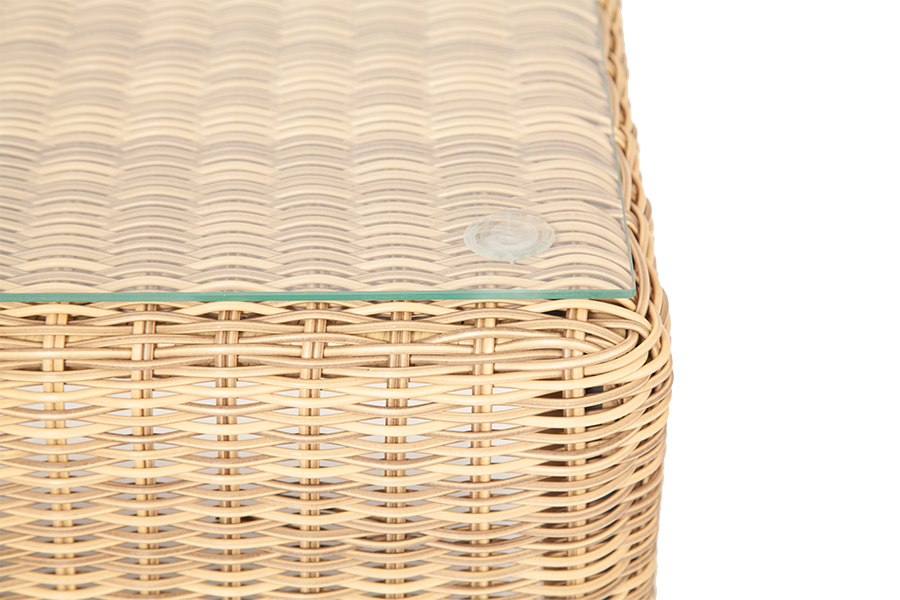 "Копаннини" столик журнальный из искусственного ротанга, цвет соломенный