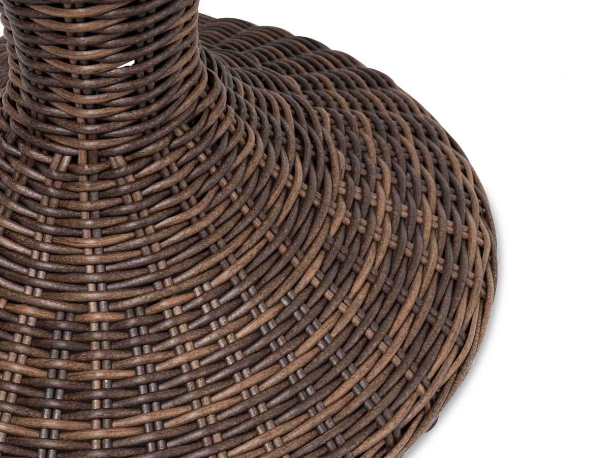 "Леванс" стол круглый из искусственного ротанга, цвет коричневый