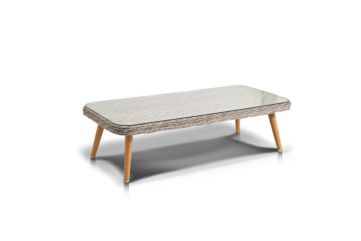 "Провенз" столик журнальный из ротанга, цвет бежевый