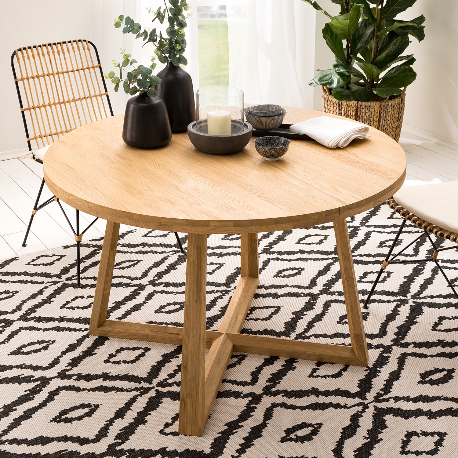 Стол обеденный раздвижной "Мерби Р",1000/1400, бейц-масло