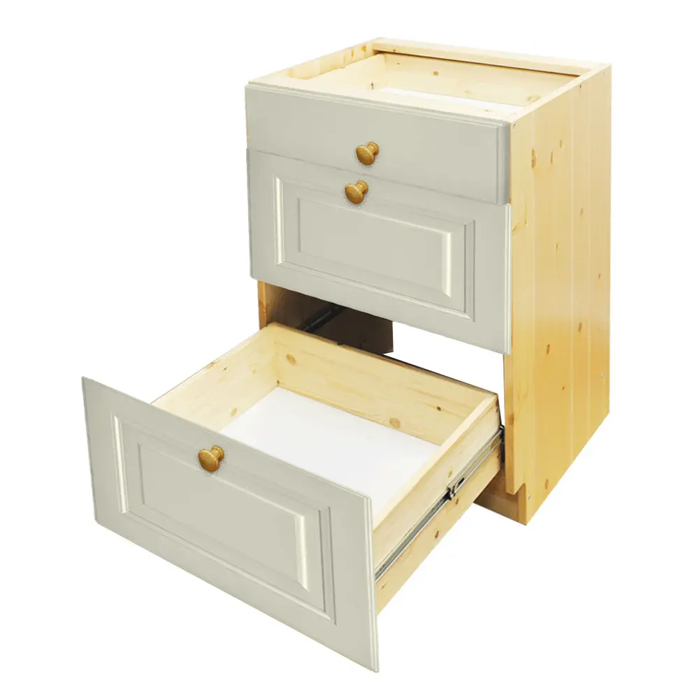 Тумба массив сосны Весури с 3-мя ящ. арт. 363 слоновая кость